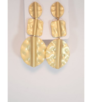 Golden Three Layer Earrings